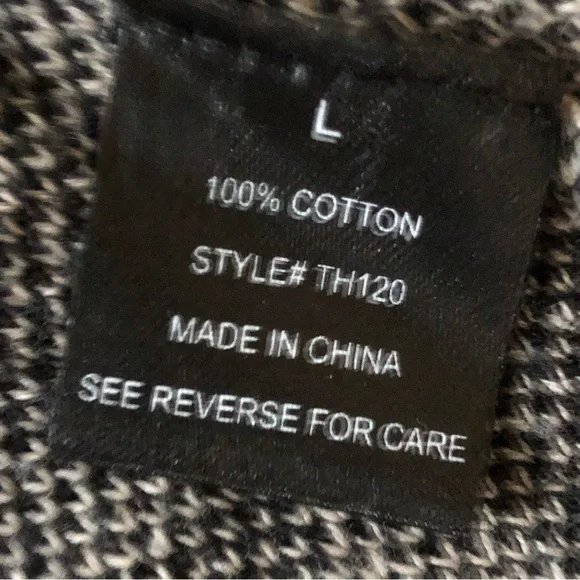 Audrey black and tan Aztec print waterfall cardigan with fringe large - Picture 7 of 7